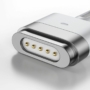 Kép 17/18 - Baseus Zinc Mágneses USB Type-C - Apple MacBook MagSafe 1 T-Shaped fonott tápkábel 60W 2m - fehér