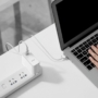 Kép 7/18 - Baseus Zinc Mágneses USB Type-C - Apple MacBook MagSafe 1 T-Shaped fonott tápkábel 60W 2m - fehér