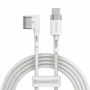 Kép 1/16 - Baseus Zinc Mágneses USB Type-C - Apple MacBook MagSafe 1 L-Shaped fonott tápkábel 60W 2m - fehér