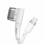 Kép 6/16 - Baseus Zinc Mágneses USB Type-C - Apple MacBook MagSafe 1 L-Shaped fonott tápkábel 60W 2m - fehér