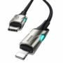 Kép 2/14 - Baseus Fish Eye USB Type-C - Lightning PD 480Mbps 18W 1m kábel kijelzővel - fekete