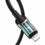 Kép 4/14 - Baseus Fish Eye USB Type-C - Lightning PD 480Mbps 18W 1m kábel kijelzővel - fekete