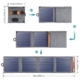Kép 3/9 - Choetech összehajtható napelemes solar 14W 5V 2,4A töltő panel