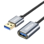 Kép 1/3 - Choetech USB 3.0 2m sodrott hosszabbító kábel - fekete