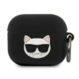 Kép 1/2 - Karl Lagerfeld AirPods 3 Silicone Choupette tok - fekete