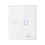 Kép 1/3 - Sonoff T2EU2C-RF 2 csatornás Touch Light Switch 433Mhz Wireless RF fali kapcsoló