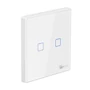 Kép 2/3 - Sonoff T2EU2C-RF 2 csatornás Touch Light Switch 433Mhz Wireless RF fali kapcsoló