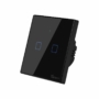 Kép 2/6 - Sonoff T3EU2C-TX 2 csatornás Touch Light Switch 433Mhz Wireless RF fali kapcsoló - fekete