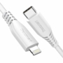 Kép 3/5 - Tronsmart USB Type-C - Lightning (MFI) sodrott 3A 1,2m kábel - fehér