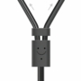 Kép 2/3 - Ugreen AV102 3,5mm jack (F) - 2xRCA (M) audio kábel 25cm - sötétszürke