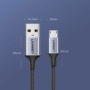 Kép 7/8 - Ugreen USB - micro-USB sodrott 2m kábel - fekete