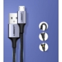 Kép 3/8 - Ugreen USB - micro-USB sodrott 2m kábel - fekete