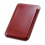 Kép 2/11 - iCarer Leather Magnetic Card Wallet MagSafe bőr kártyatartó - piros
