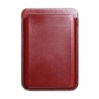 Kép 5/11 - iCarer Leather Magnetic Card Wallet MagSafe bőr kártyatartó - piros