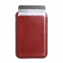 Kép 6/11 - iCarer Leather Magnetic Card Wallet MagSafe bőr kártyatartó - piros