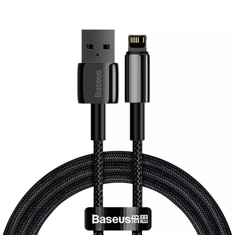 Baseus Tungsten Gold USB - Lightning 2,4A 2m kábel - fekete