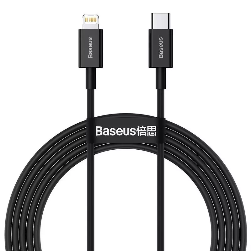Baseus Superior USB-C - Lightning 20W PD 2m kábel - fekete