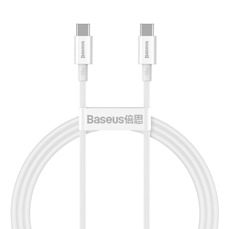 Baseus Superior USB-C - USB-C 100W 1m kábel - fehér
