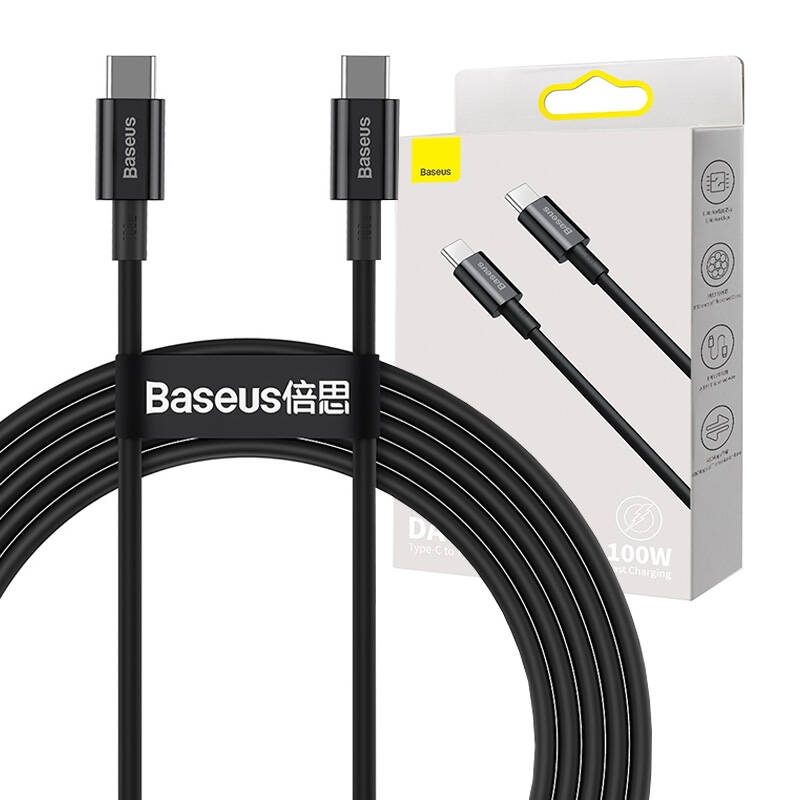Baseus Superior USB-C - USB-C 100W 2m kábel - fekete
