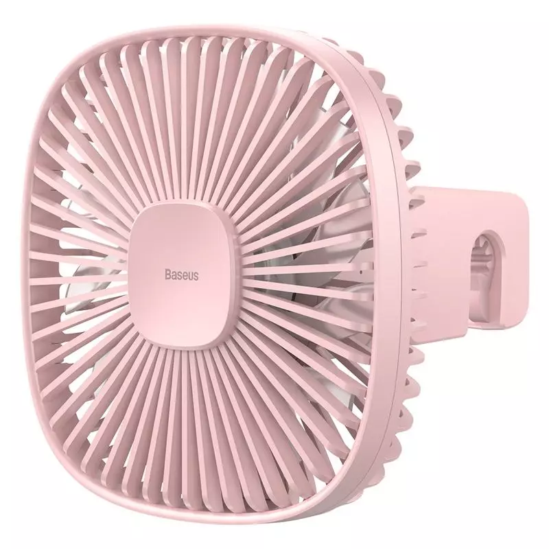Baseus Natural Wind mágneses autós ventilátor fejtámlára - rózsaszín