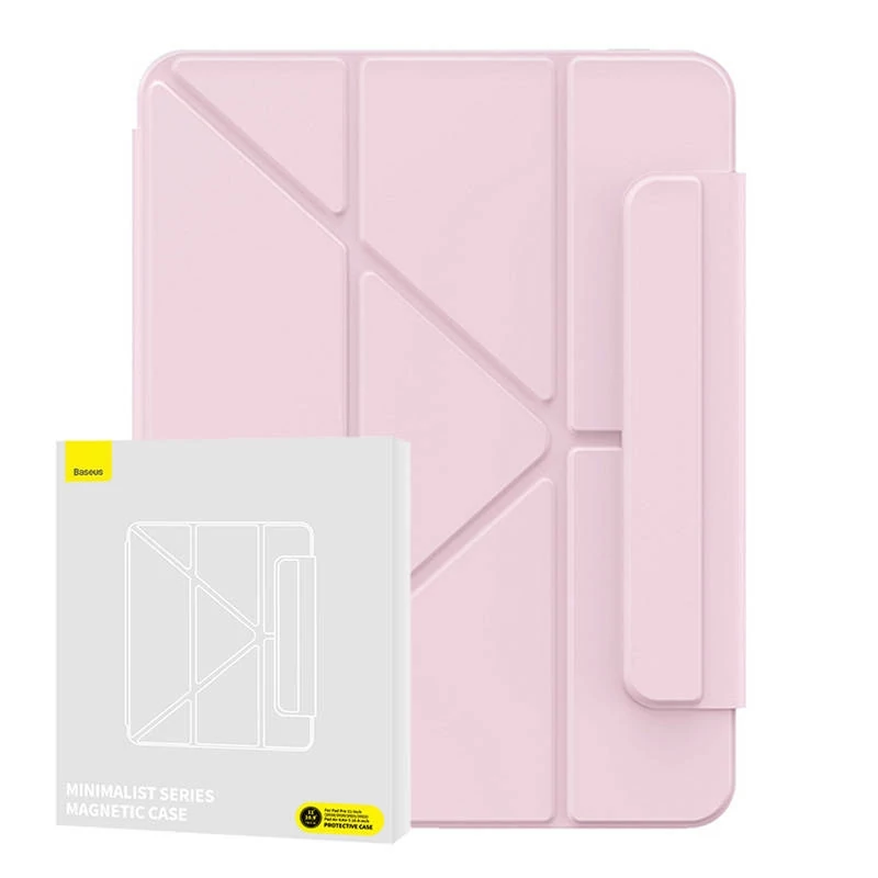 Baseus Minimalist mágneses tablet tok - Apple iPad Air 4 / 5 10,9″ / iPad Pro 11″ - rózsaszín