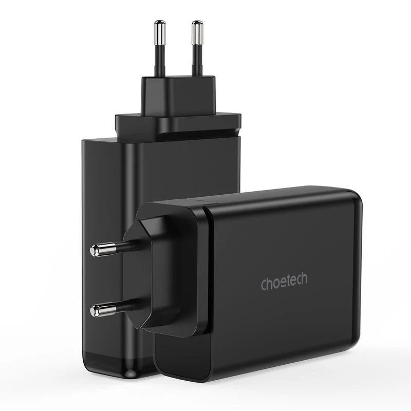 Choetech GaN 140W 2xUSB-C + 2xUSB hálózati gyostöltő - fekete