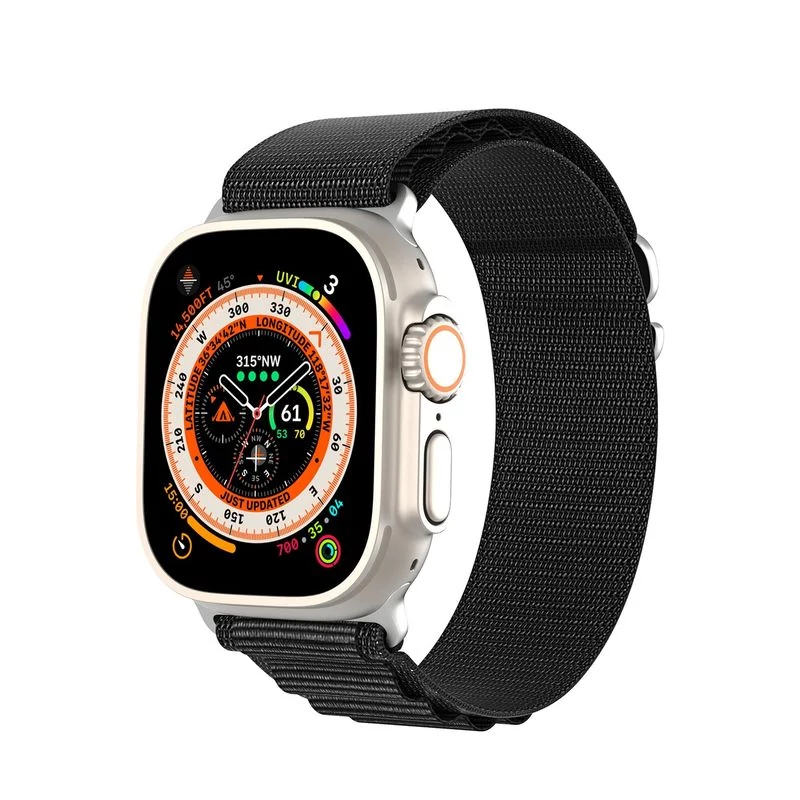 Dux Ducis Strap GS Version Sport Buckle szíj - Apple Watch 42 / 44 / 45 / 49mm - fekete