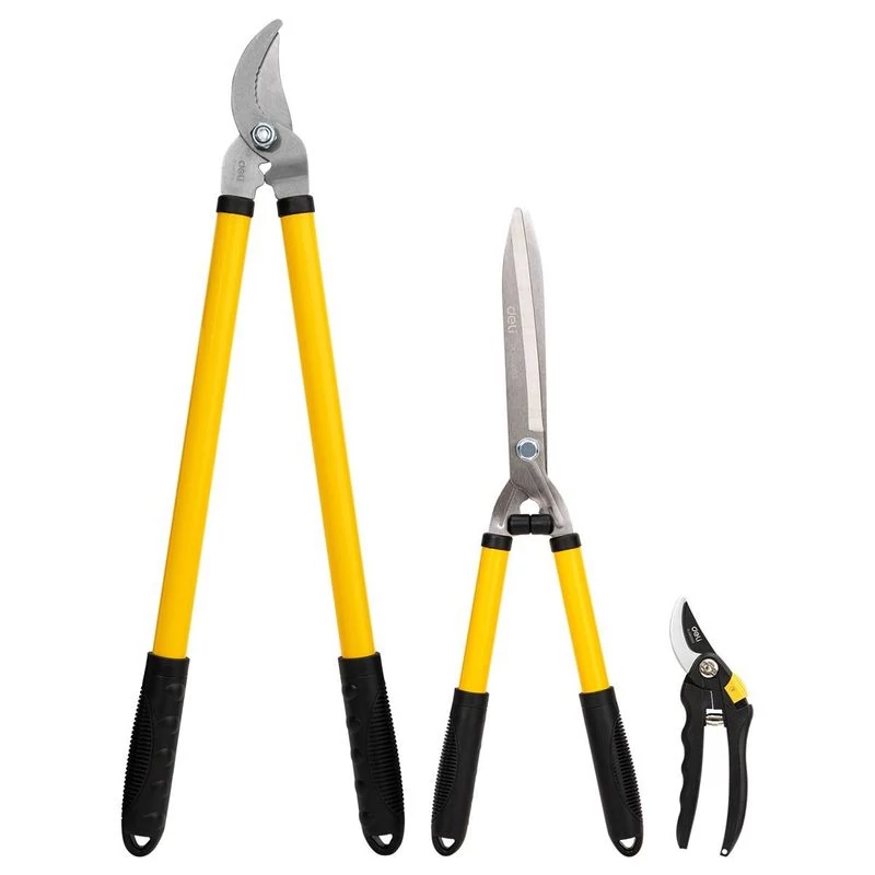 Deli Tools EDL580003 metszőolló készlet 3db-os - sárga/fekete