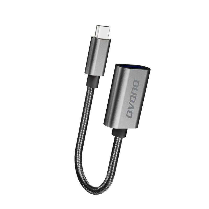 Dudao L15T OTG USB 2.0 (F) - USB-C (M) adapter - szürke