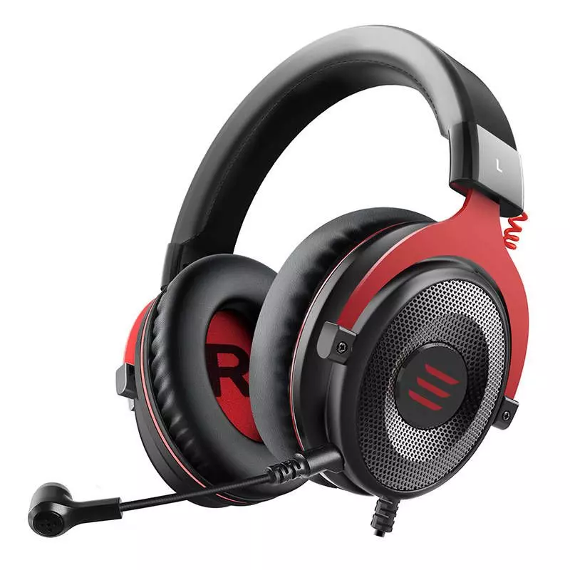 EKSA E900 gamer mikrofonos fejhallgató - fekete-piros