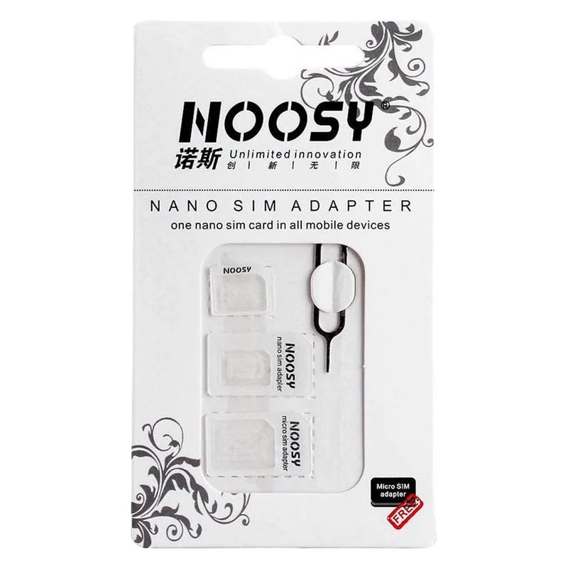 Noosy Nano/Micro SIM 3 az 1-ben adapter szett + iPhone SIM tű