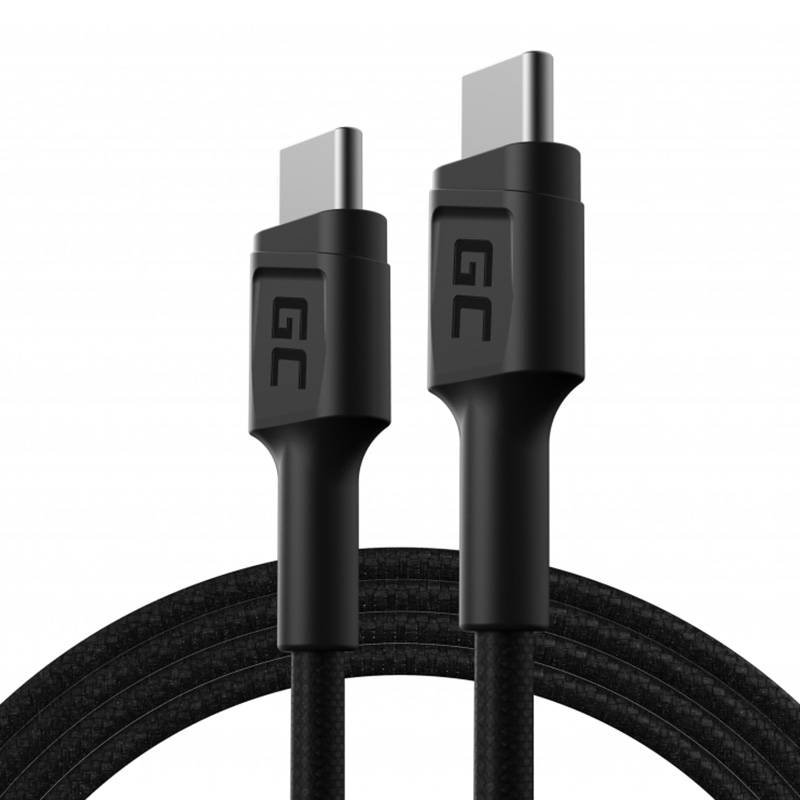 Green Cell KABGC30 USB-C - USB-C PD QC 1,2m kábel - fekete