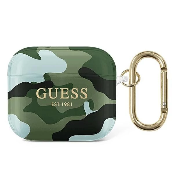 Guess GUA3UCAMA AirPods 3 Camo Collection tok - zöld, tepermintás