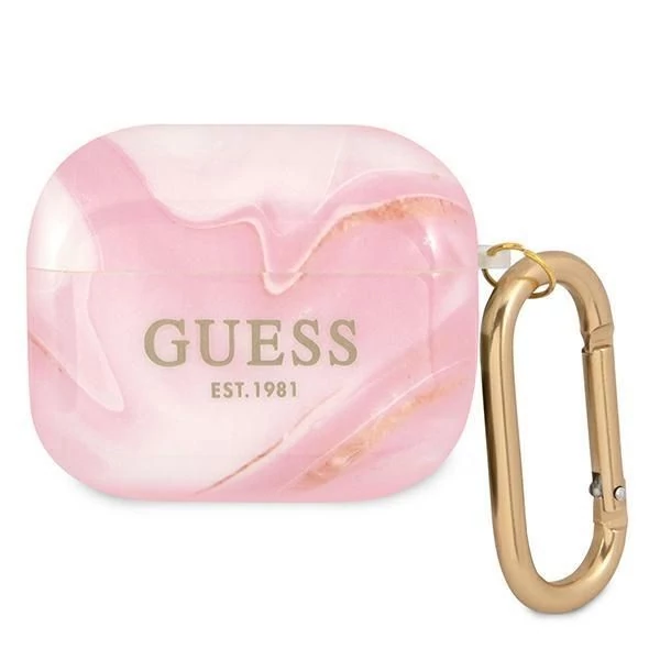 Guess GUA3UNMP AirPods 3 Marble Collection tok - rózsaszín, márványmintás