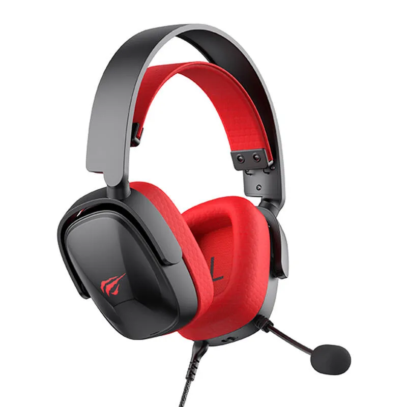 HAVIT H2039d gamer mikrofonos fejhallgató - fekete-piros