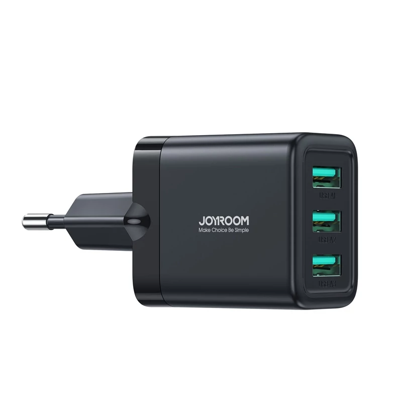 Joyroom JR-TCN02 3xUSB 17W 3,4A hálózati töltő - fekete