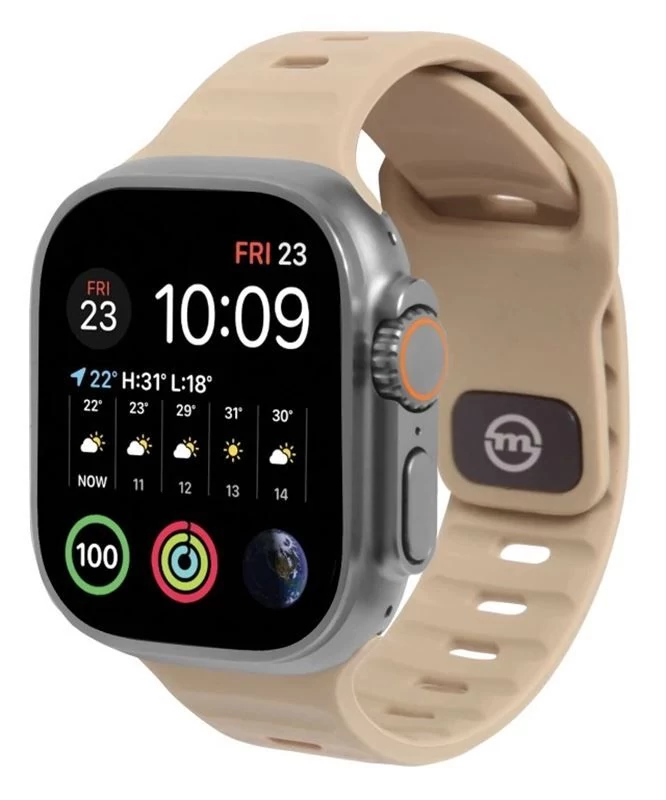 Mobile Origin Strap szíj - Apple Watch 49mm / 45mm / 44mm / 42mm - világosbarna