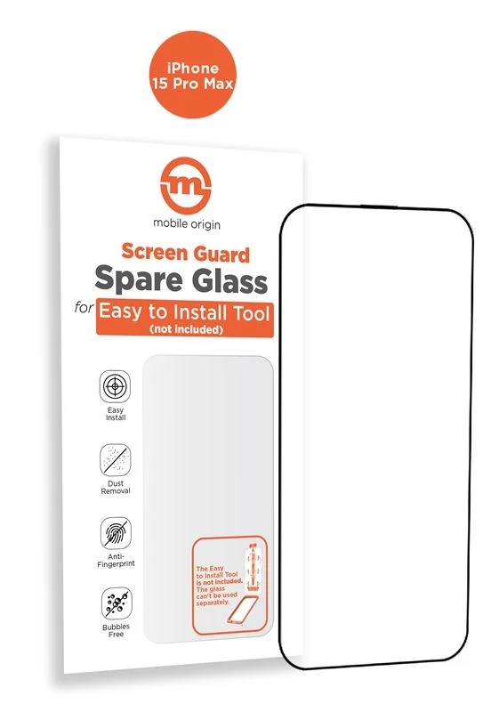 Mobile Origin Orange Screen Guard Spare Glass kijelzővédő - Apple iPhone 15 Pro Max - 1db