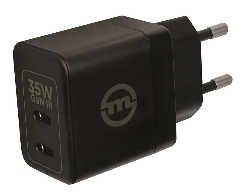 Mobile Origin 35W GaN III Super Charger 2xUSB-C hálózati gyorstöltő - fekete