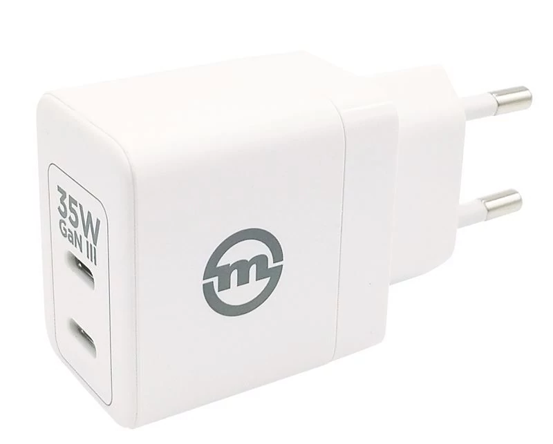 Mobile Origin 35W GaN III Super Charger 2xUSB-C hálózati gyorstöltő - fehér