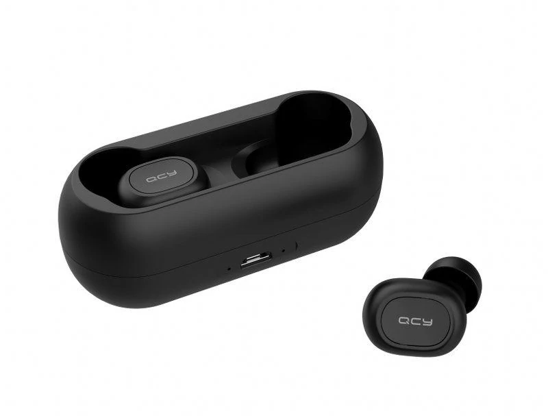 QCY T1C TWS vezeték nélküli bluetooth headset töltőtokkal - fekete