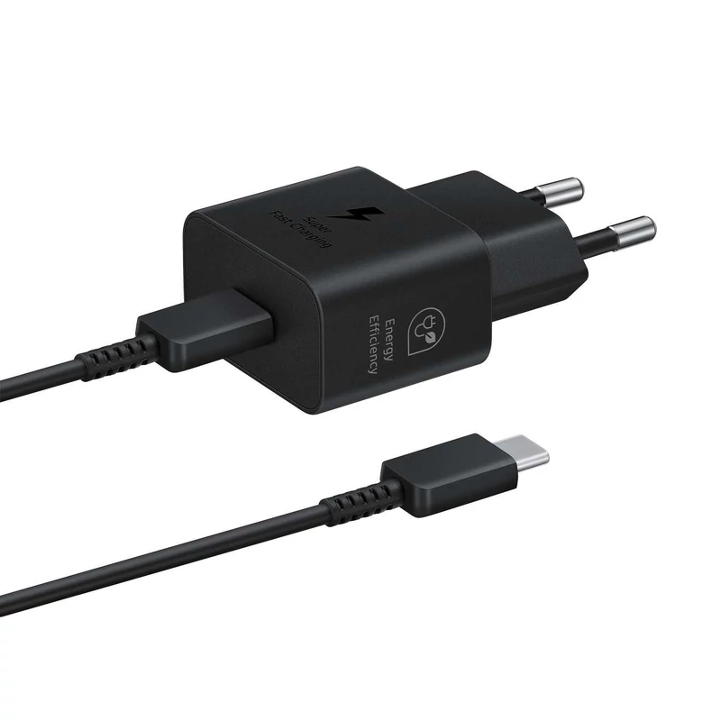 Samsung EP-T2510 25W SFC GaN hálózati töltő + USB-C kábel - fekete