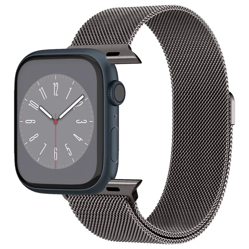 Spigen Metal Fit mágneses szíj - Apple Watch 49mm/45mm/44mm/42mm - grafitszürke