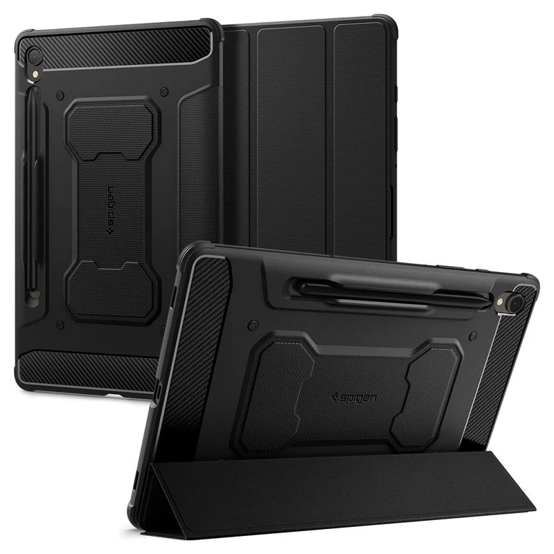 Spigen Rugged Armor Pro tablet tok - Samsung Galaxy Tab S9 - fekete