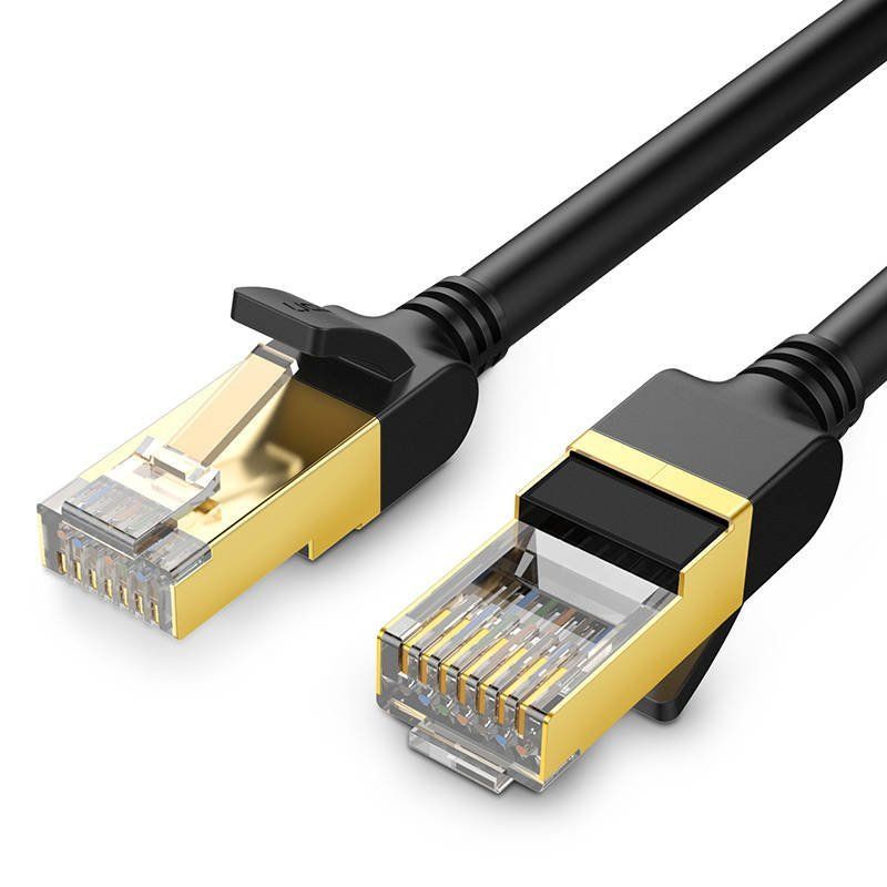 Ugreen NW107 Ethernet RJ45 hálózati kábel Cat7 STP 0,5m - fekete
