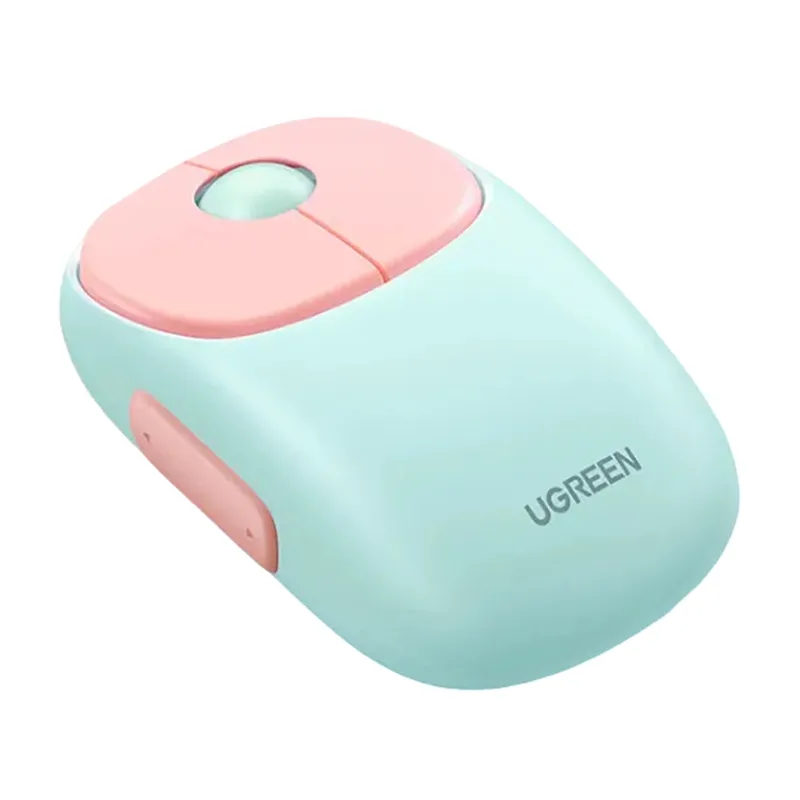 Ugreen MU102 FUN+ Bluetooth / 2,4 GHz vezeték nélküli egér - zöld-rózsaszín