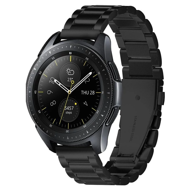 Spigen Samsung Galaxy Watch 3 41mm Modern Fit fém szíj - fekete