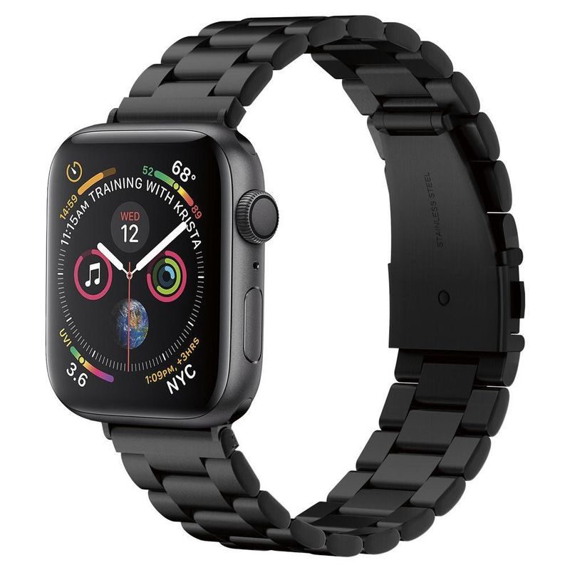 Spigen Modern Fit Apple Watch 42/44/45 mm fém szíj - fekete