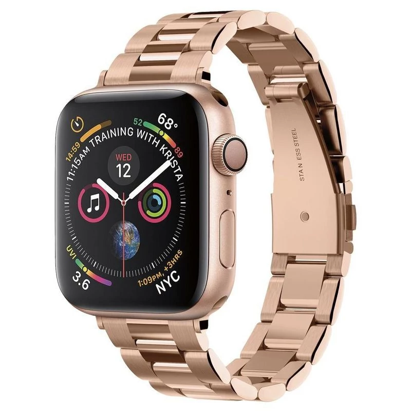 Spigen Modern Fit Apple Watch 38/40/41 mm fém szíj - rozéarany