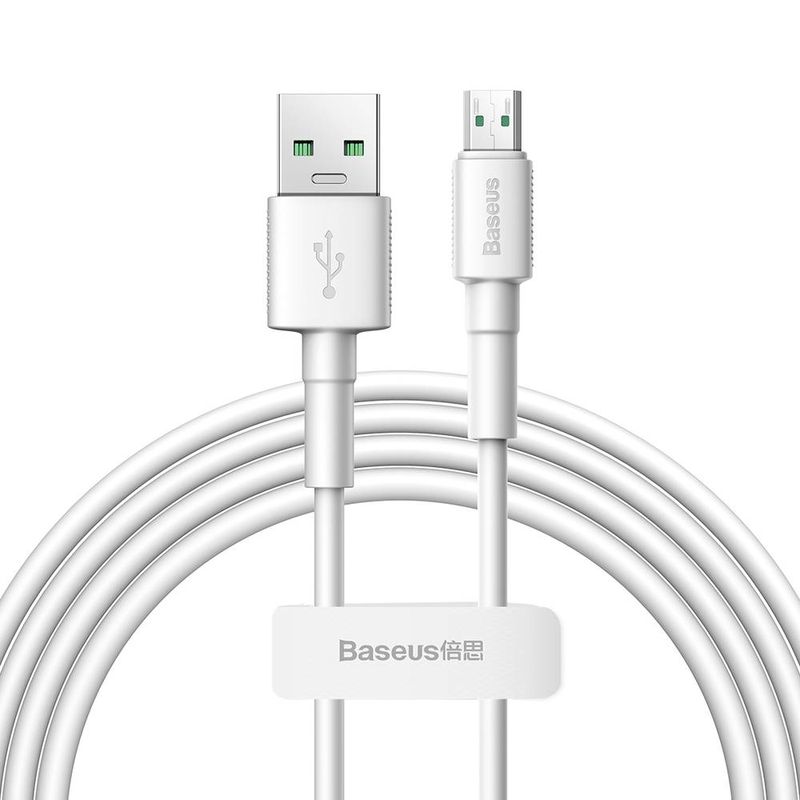 Baseus Mini White USB - Micro-USB 4A 2m kábel - fehér